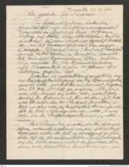 Nachlass Franz Steindachner, Brief von Anton Behr an Franz Steindachner (22.12.1910), Inv.Nr. 30.01, Seite 1